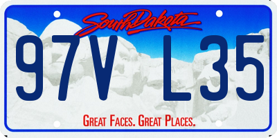 SD license plate 97VL35