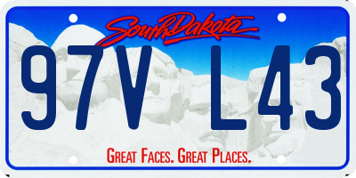 SD license plate 97VL43