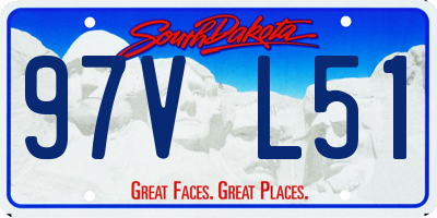 SD license plate 97VL51