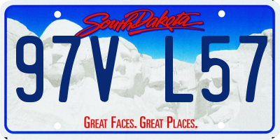 SD license plate 97VL57