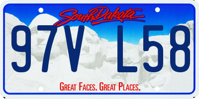 SD license plate 97VL58