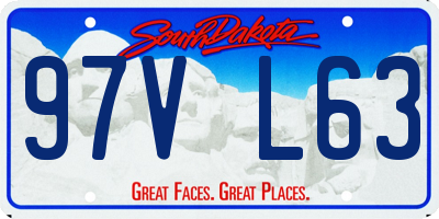 SD license plate 97VL63