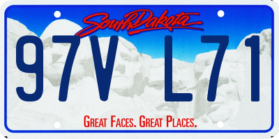 SD license plate 97VL71