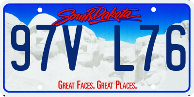 SD license plate 97VL76
