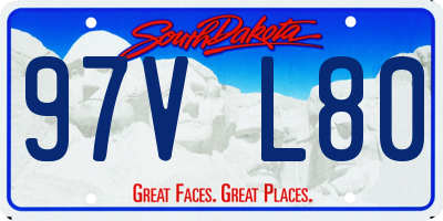 SD license plate 97VL80