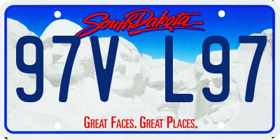 SD license plate 97VL97