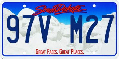 SD license plate 97VM27