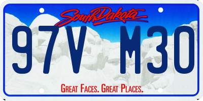 SD license plate 97VM30