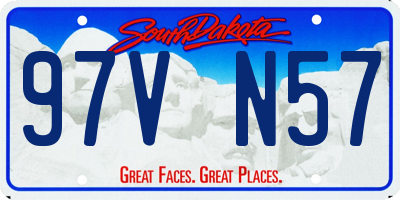 SD license plate 97VN57