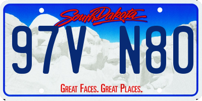 SD license plate 97VN80