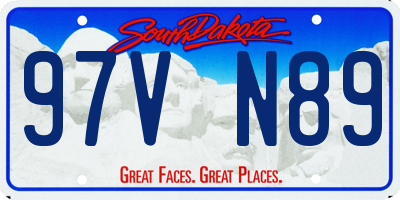 SD license plate 97VN89