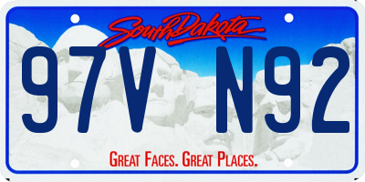SD license plate 97VN92