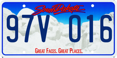 SD license plate 97VO16