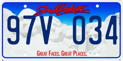 SD license plate 97VO34