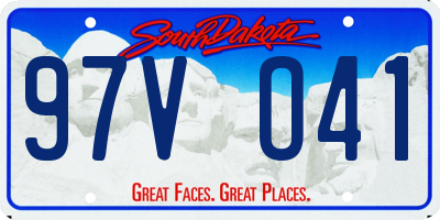 SD license plate 97VO41