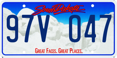 SD license plate 97VO47