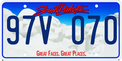 SD license plate 97VO70