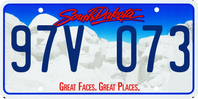 SD license plate 97VO73