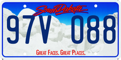SD license plate 97VO88