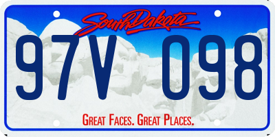 SD license plate 97VO98