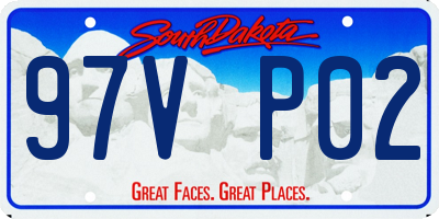 SD license plate 97VP02