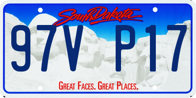 SD license plate 97VP17