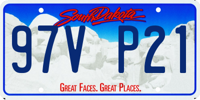 SD license plate 97VP21