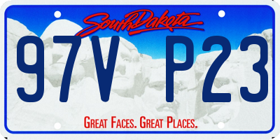 SD license plate 97VP23