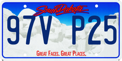 SD license plate 97VP25