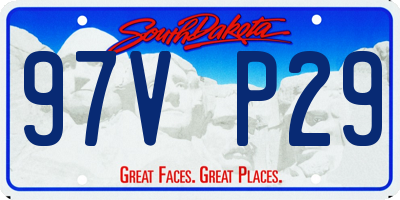 SD license plate 97VP29