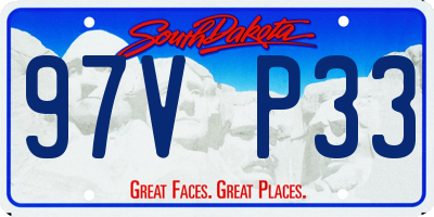 SD license plate 97VP33