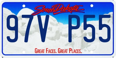 SD license plate 97VP55