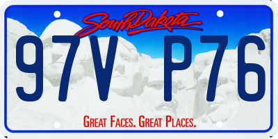 SD license plate 97VP76