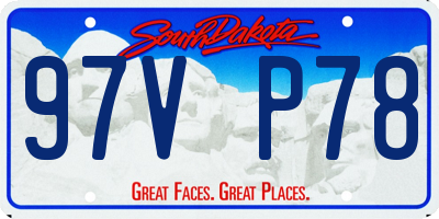 SD license plate 97VP78