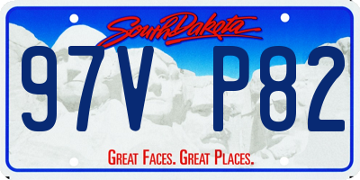SD license plate 97VP82