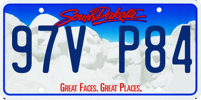 SD license plate 97VP84