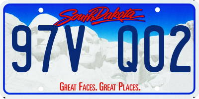 SD license plate 97VQ02