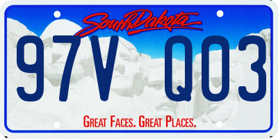 SD license plate 97VQ03