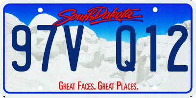 SD license plate 97VQ12