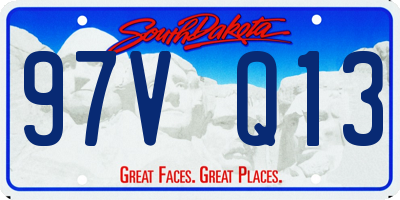 SD license plate 97VQ13