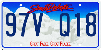 SD license plate 97VQ18