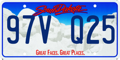SD license plate 97VQ25