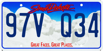 SD license plate 97VQ34