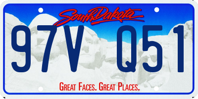 SD license plate 97VQ51