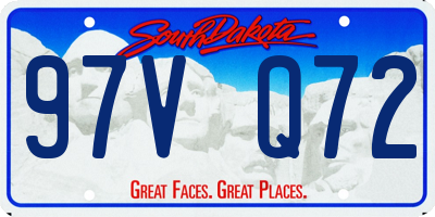 SD license plate 97VQ72