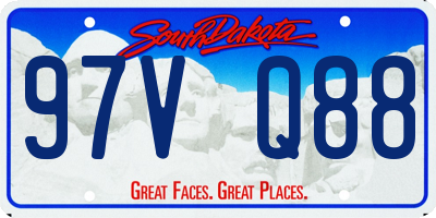 SD license plate 97VQ88
