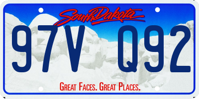 SD license plate 97VQ92