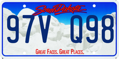 SD license plate 97VQ98
