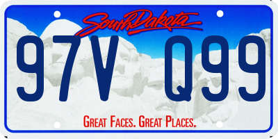 SD license plate 97VQ99