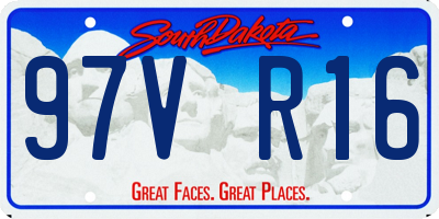 SD license plate 97VR16